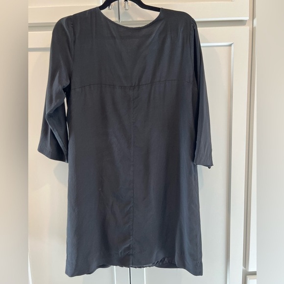 Matty M 100% Silk Lined Dress Studded Rivets Ruching. Size Medium. Black. - Picture 7 of 15